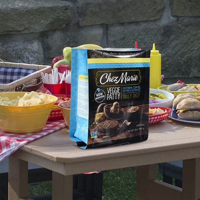 Emballage refermable de barre de chocolat de champignon de fond plat de matériaux créatifs à base de plantes
