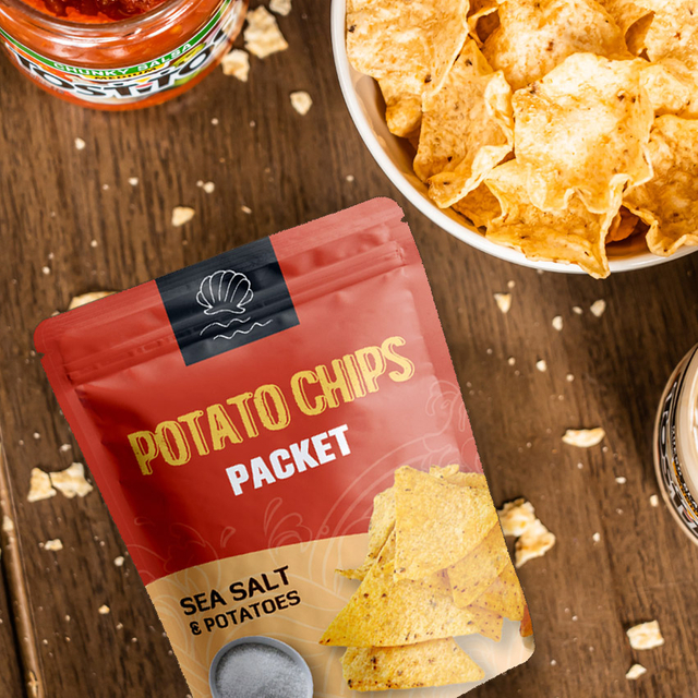 Sacs faits sur commande vides de puce de casse-croûte de fermeture éclair biodégradable de conception de marque de Bolsa Doypack