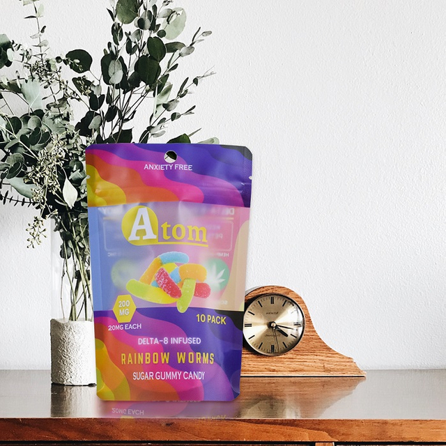 L'emballage stratifié par coutume de film courant de petit pain a scellé des poches gommeuses d'ours de CBD