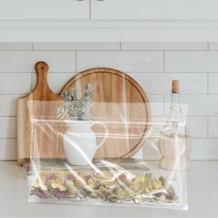 sac &agrave; fond plat transparent