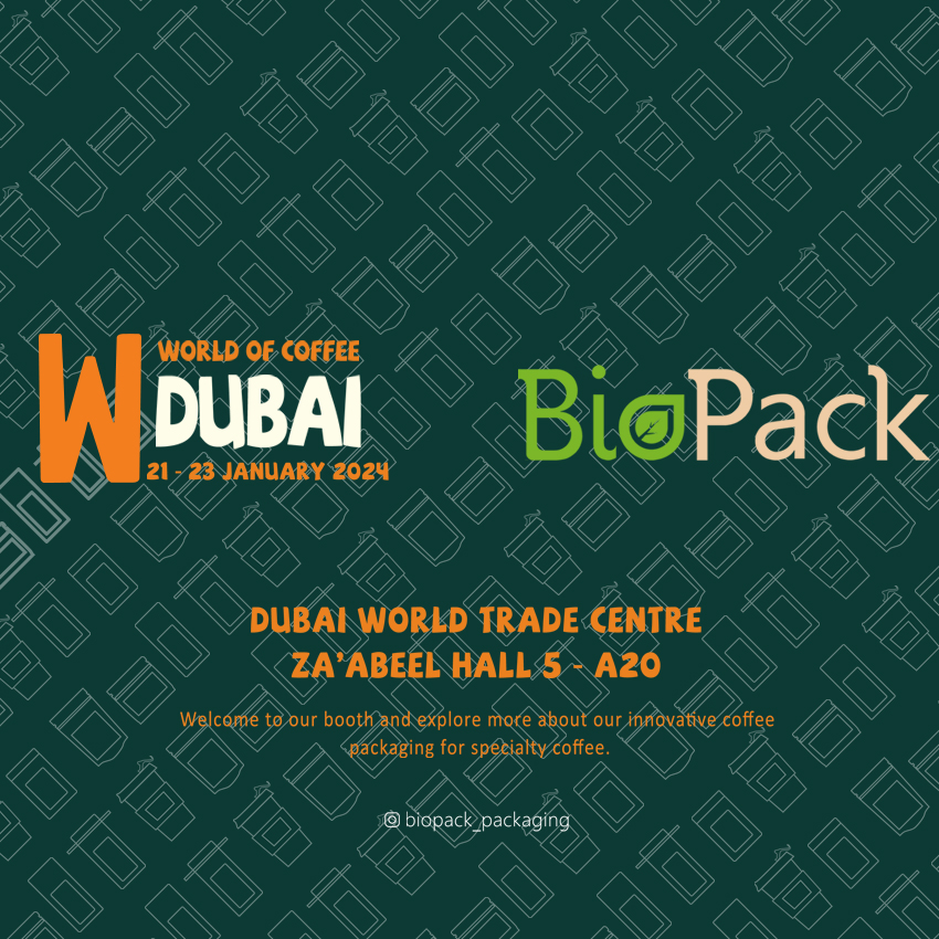 Biopack présente des solutions d'emballage de café innovantes et durables au World of Coffee 2024 à Dubaï