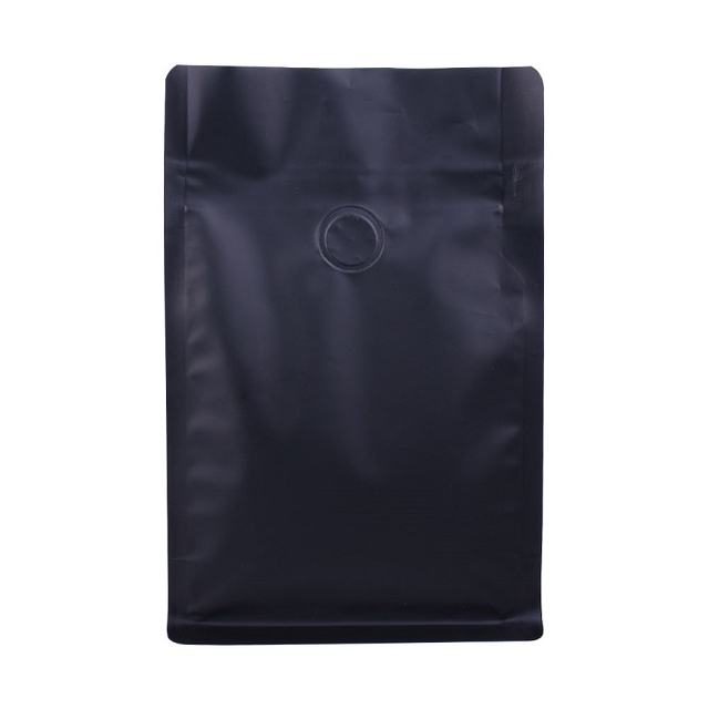 Sacs à café noirs mats avec fermeture éclair inférieure, sans boîte d'impression, 250 grammes, avec Valve, vente en gros