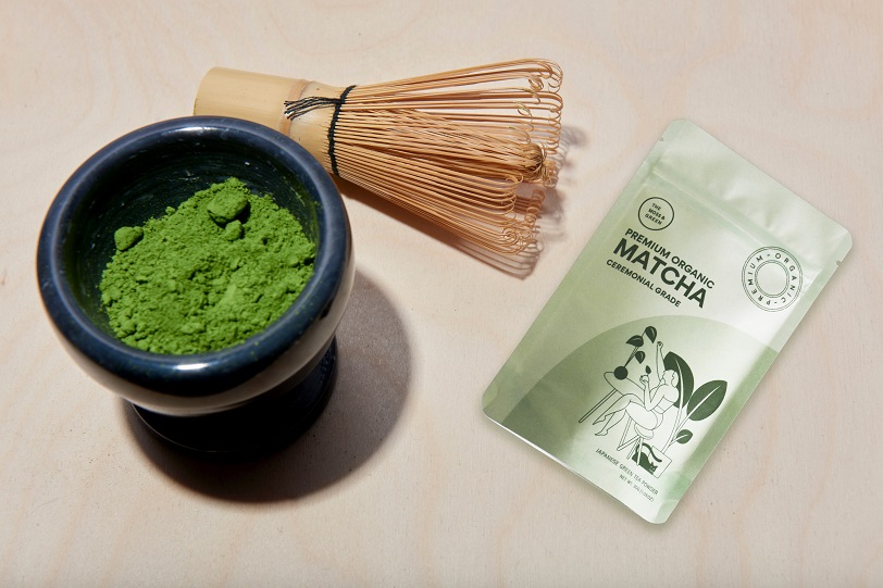 sachet de poudre de matcha