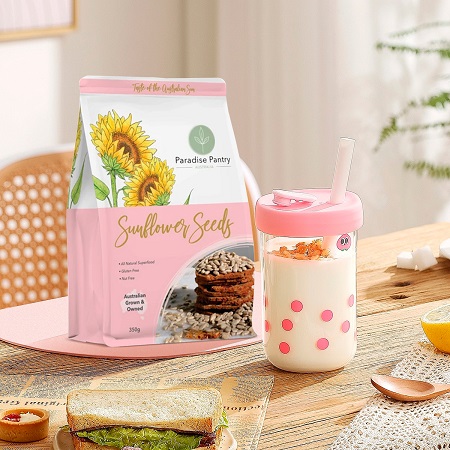 Sacs de noix de cajou &agrave; fond gousset avec fen&ecirc;tre