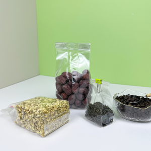 Petits sacs de violoncelle compostables à soufflets respectueux de l'environnement, vente en gros pour la nourriture