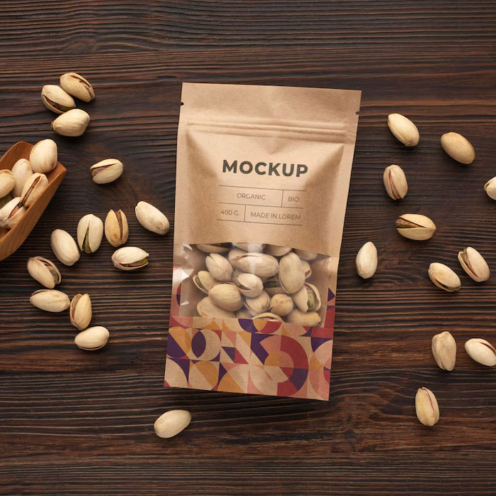 Emballage du sac à noix de pistache bio recyclable