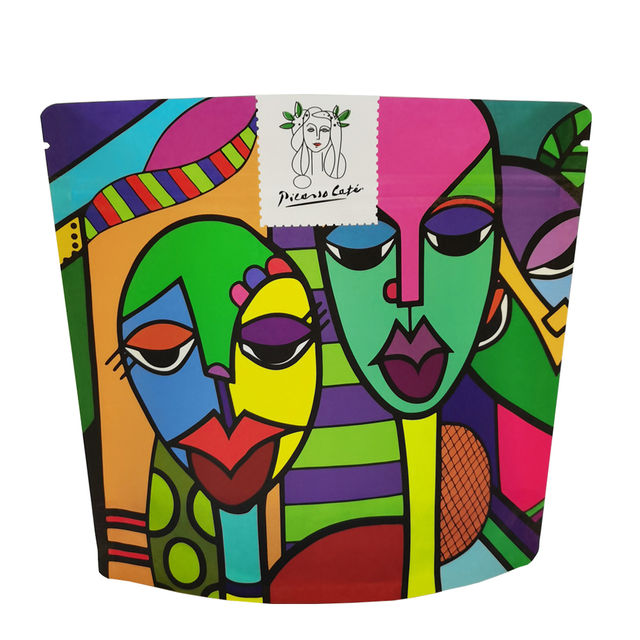 Sachets debout écologiques en papier kraft PLA compostable naturel pour café torréfié