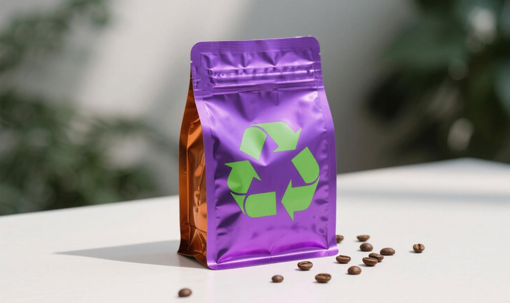 sac &agrave; caf&eacute; en papier d'aluminium