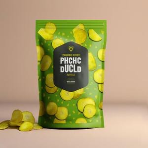 Sac de chips de pomme de terre refermable imprimé de conception de marque