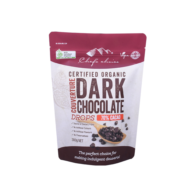 Sacs de bonbons au chocolat végétaliens recyclables à impression numérique