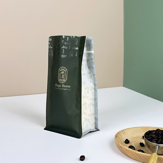 Sacs à café kraft refermables compostables en gros de 250 g avec valve