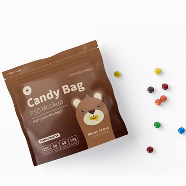 Petits sacs sucrés compostables personnalisés par Doypack refermable imprimé