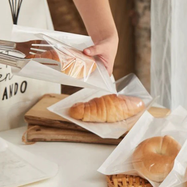 Sac de sandwich à pain grillé de boulangerie de stockage d'emballage alimentaire de cellophane compostable imprimé en plastique personnalisé