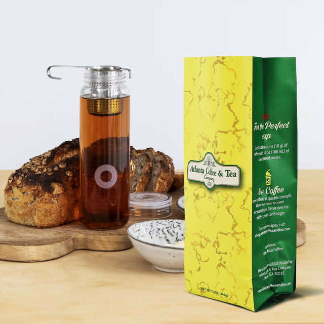 Sachets de thé de café organiques de estampillage à chaud imprimés par coutume compostables