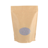 Pochette debout en papier kraft compostable avec fenêtre