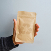 Sacs en papier brun recyclé en gros vide vide de fermeture éclair vide