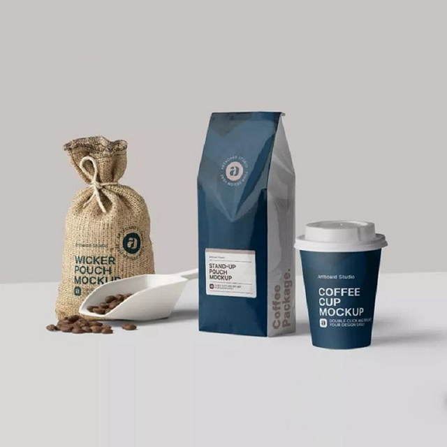 Conception personnalisée Easy Tear Home compostable Plats petits sacs de grain de café