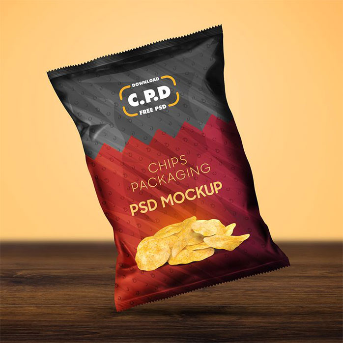 Emballage de film en plastique imprimé sur mesure durable pour chips croustillantes