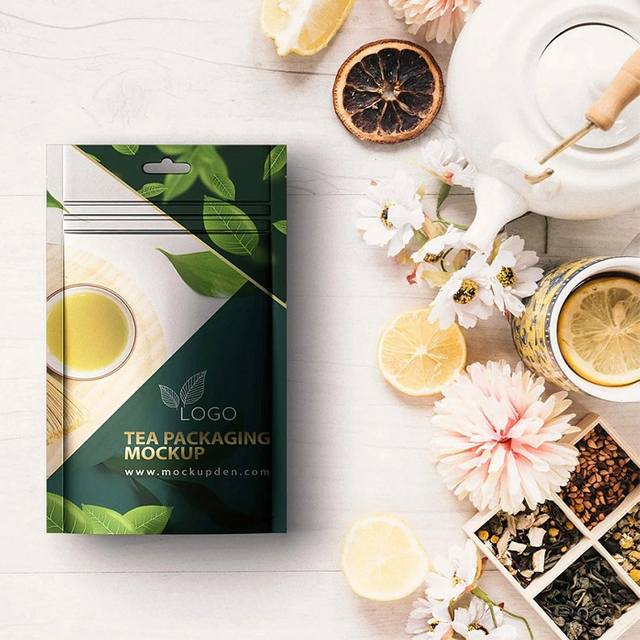 Emballage de thé de matcha de conception durable