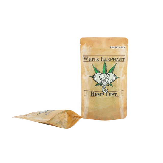 Pochette d'emballage de graines de cannabis Cbd de mauvaises herbes recyclables personnalisées avec fermeture à glissière à l'épreuve des enfants