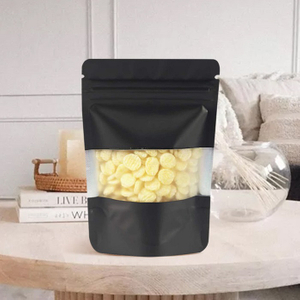 Le noir mat fait sur commande lèvent les sacs en plastique refermables pour les flocons de maïs