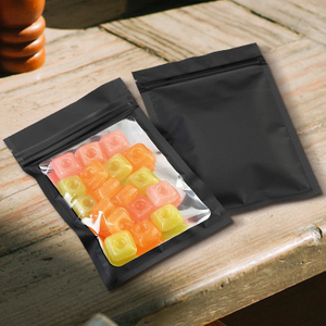 Sacs de bonbons en plastique imprimés personnalisés à fermeture éclair plate doublés d'aluminium de haute qualité