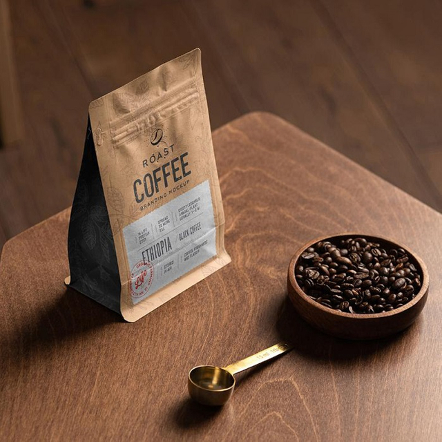 Vente en gros de sacs de café personnalisés de 12 oz