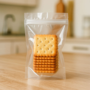 Sacs compostables à la maison de biscuit de cellophane d'espace libre de tirette