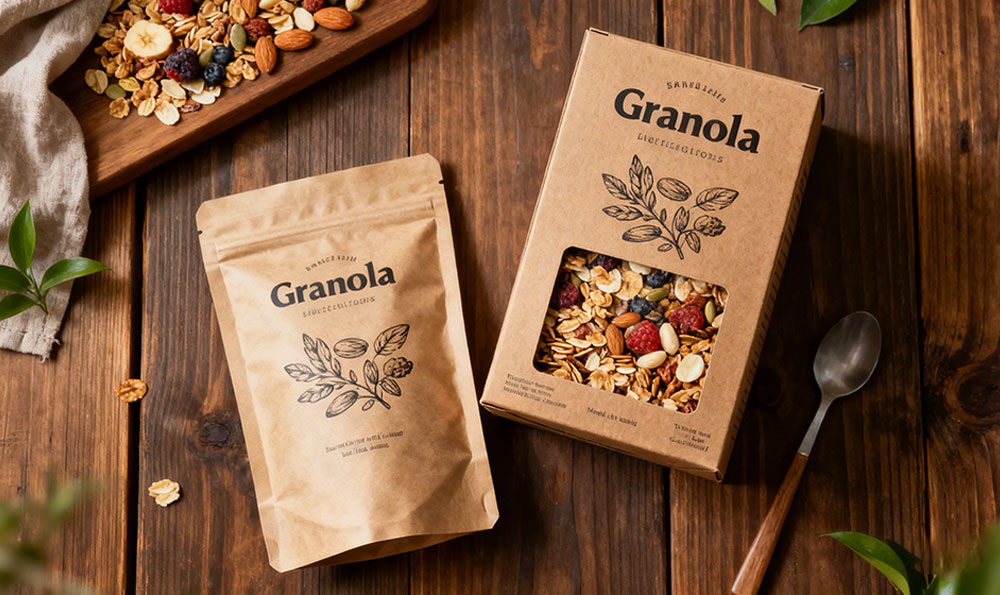 emballage de c&eacute;r&eacute;ales granola