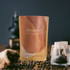Café biodégradable imprimé personnalisé de poche de Brown Kraft Stand Up