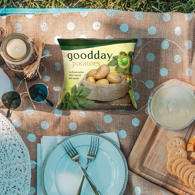 Doypack de neutralité carbone refermable recycler 2 onces petit sac de chips pour chips de banane