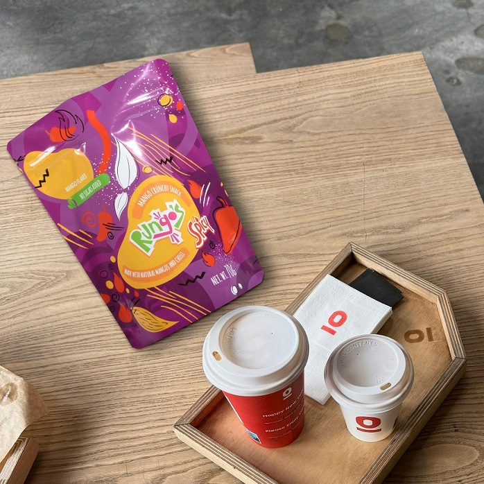 Conception personnalisée recyclée stand up greeze sèche de fruits sèches avec impression numérique