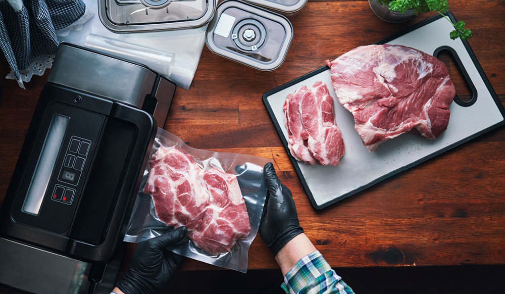 viande dans un sac sous vide