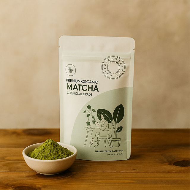 Sachet de thé Matcha Latte refermable recyclable de 500 g