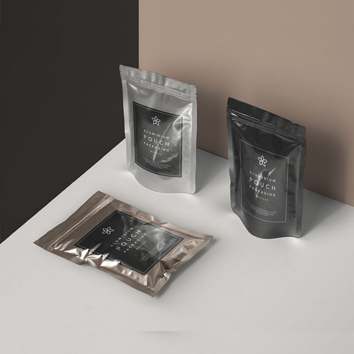 Pochettes plates compostables imprimées personnalisées pour aliments