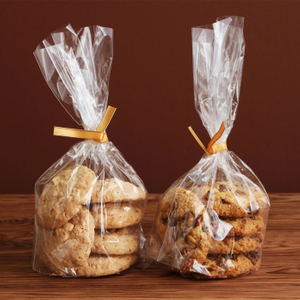 Sacs de cellophane biodégradables transparents pour compostage à domicile, cadeau pour biscuits