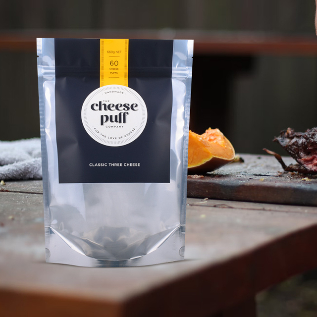 Sacs de biscuits biologiques compostables transparents de taille personnalisée avec fermeture à glissière