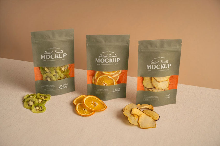 Sacs de fruits s&eacute;ch&eacute;s compos&eacute;s