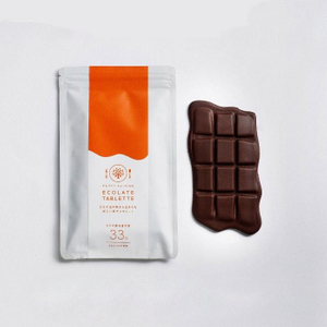Pochettes plates laminées à base de plantes avec fermeture à glissière personnalisée pour bouchées de chocolat