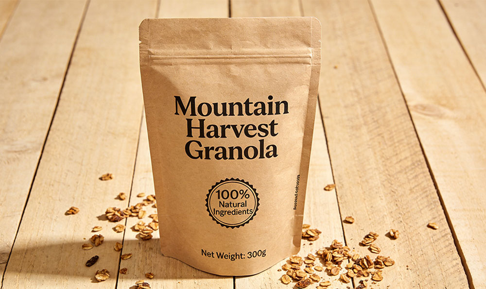 sacs de granola en papier
