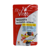 Sac d'emballage de salade végétalienne debout recyclable avec encoche de déchirure
