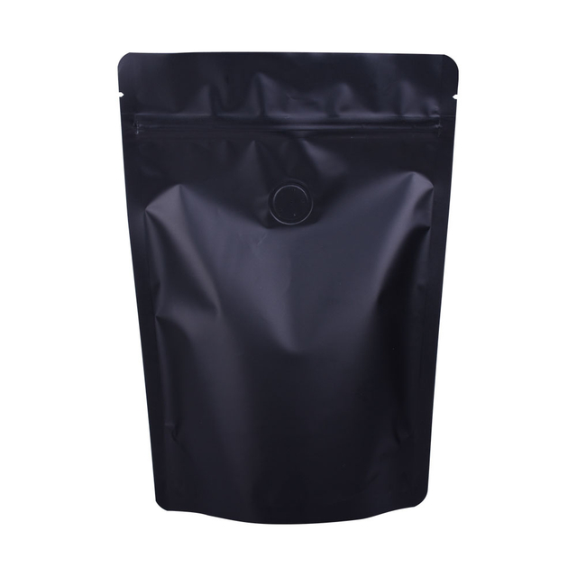 100pcs 8oz Matte Black Stand Up Coffee Bag avec valve de dégazage à sens unique