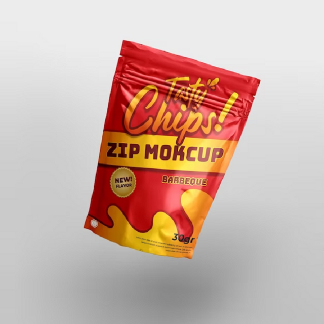 Sac de chips de pomme de terre refermable imprimé de conception de marque