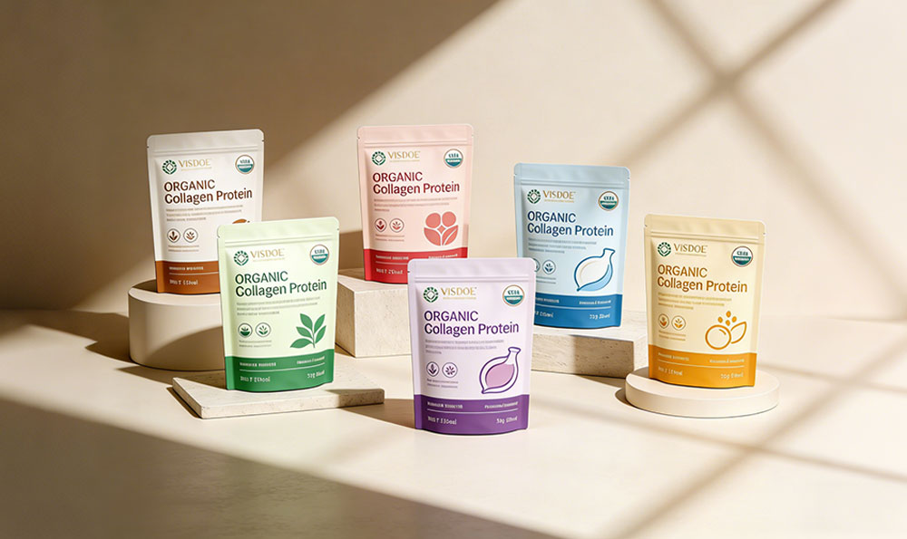 emballage de sachet de collag&egrave;ne