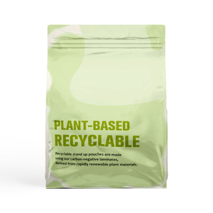 Sac à fond plat recyclable d'origine végétale