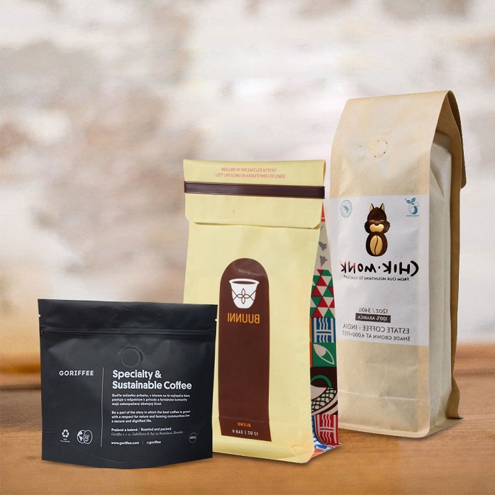 Emballage innovant de conception moderne et personnalisée à guichet unique pour le secteur du café