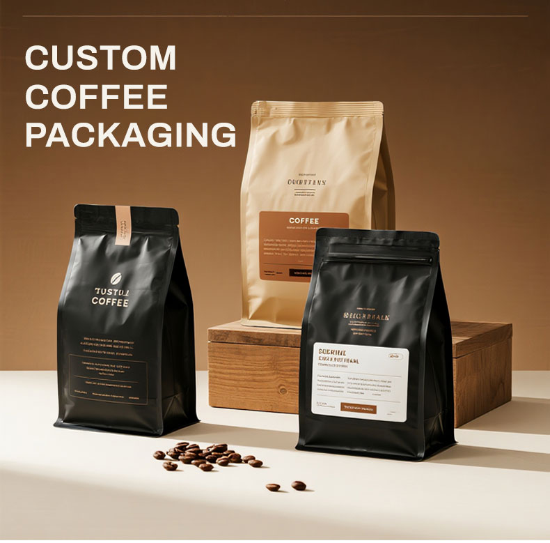 emballage de caf&eacute; de caf&eacute; personnalis&eacute; 