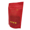 Gravure en gros imperméable à l'eau de catégorie comestible imprimant le sac de café de tirette de papier de riz rouge compostable