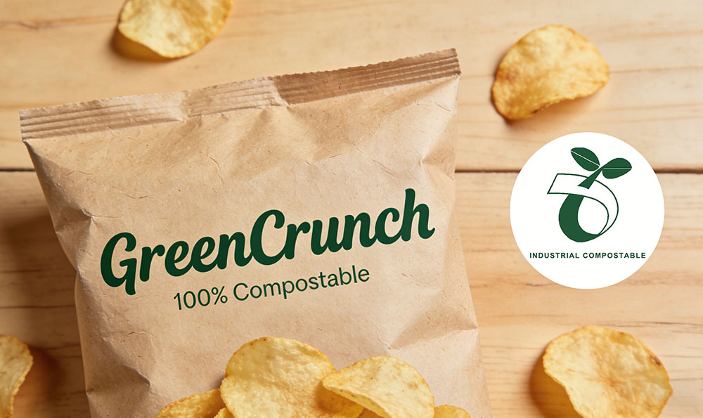 emballage de chips compostables