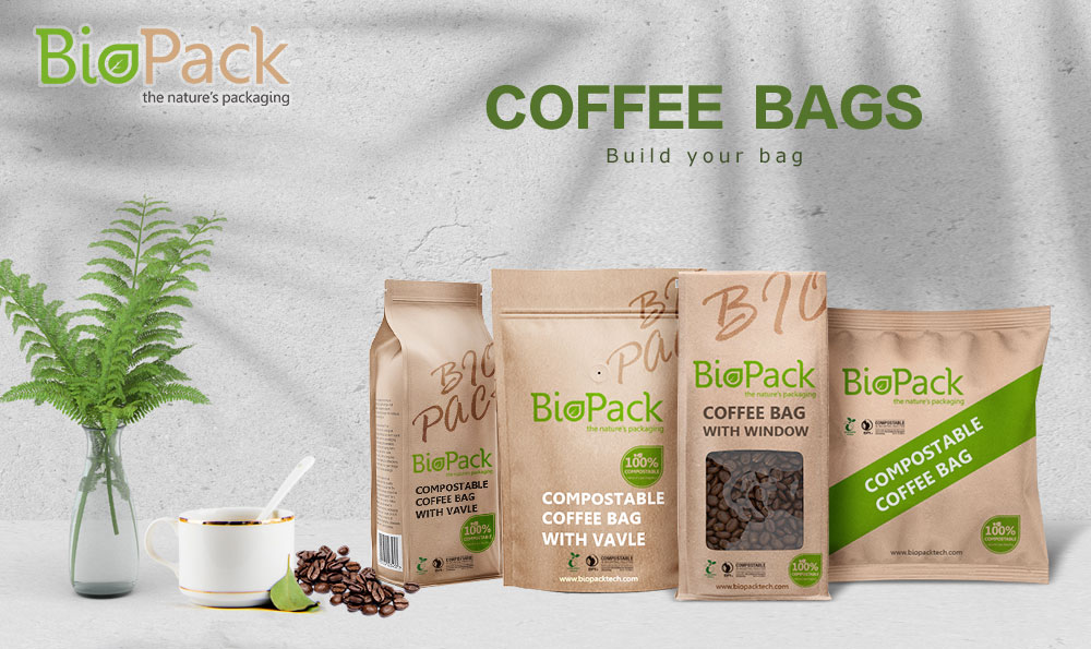 sacs &agrave; caf&eacute; kraft avec valve